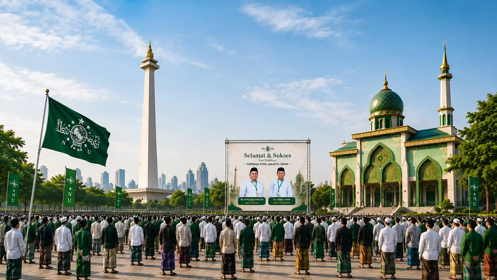 Kebersamaan pengurus dan warga PCNU Pengurus Cabang Kabupaten Jombang